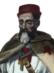 ジャックオブモレイ（モライ）（1243-1314）の肖像、テンプル騎士団のグランドマスター。 作： French School